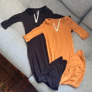 2 Posh Peanut onesie gowns newborn